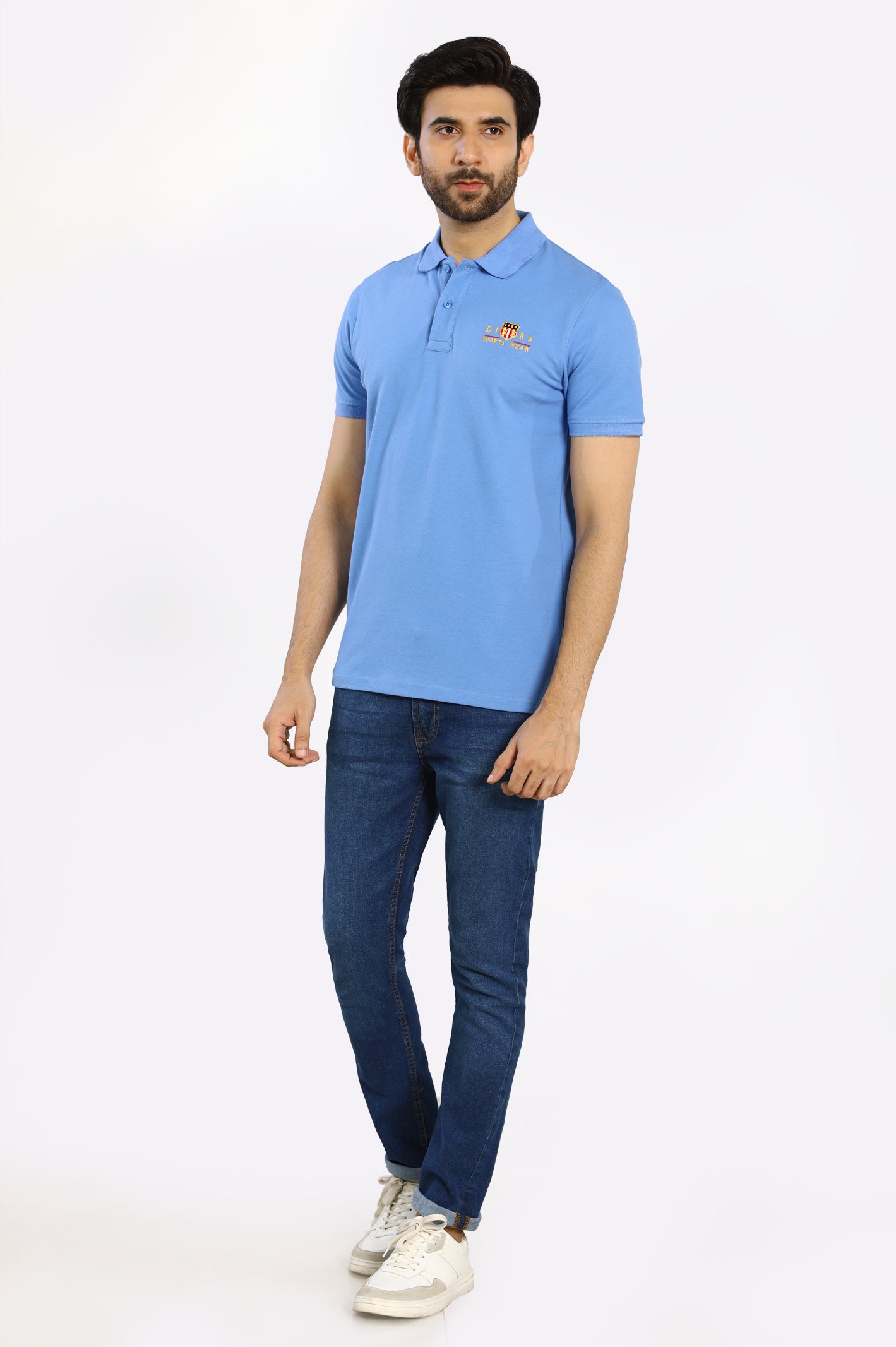 Flat Knit Collar Polo From Diners