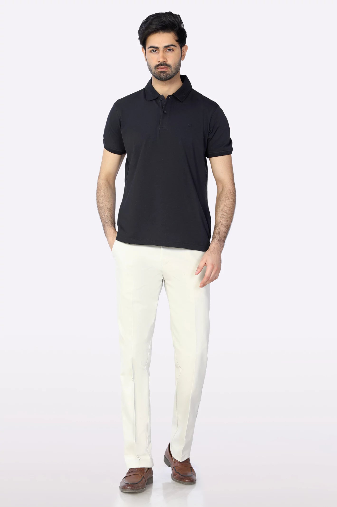 Black Basic Polo From Diners
