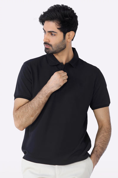 Black Basic Polo From Diners