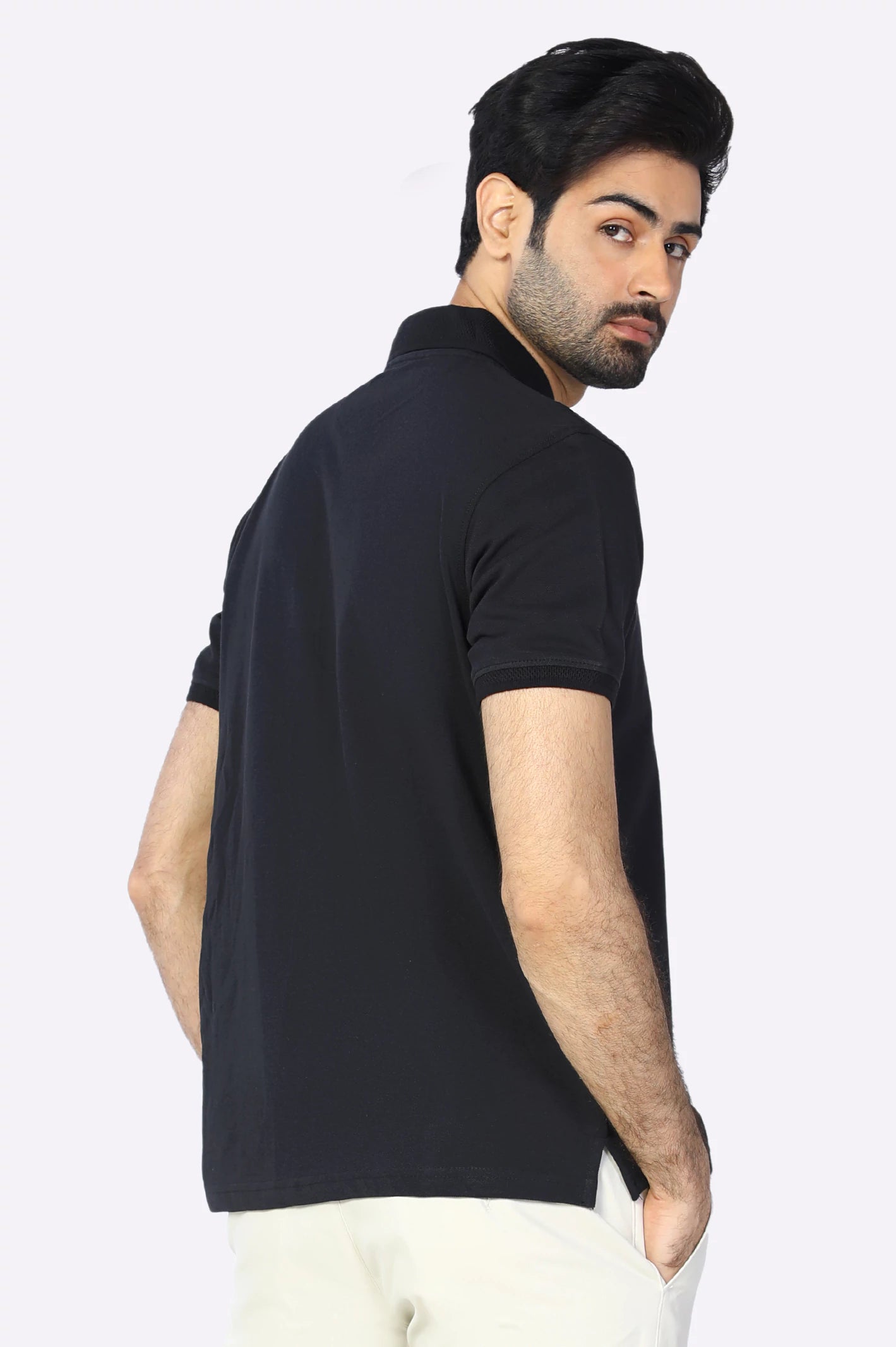Black Basic Polo From Diners