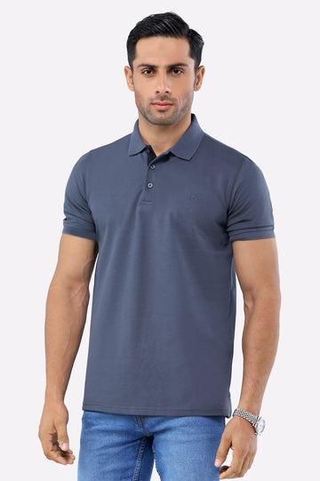 Charcoal Tipping Collar Polo