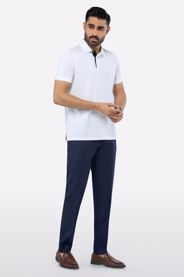 White Tipping Collar Polo