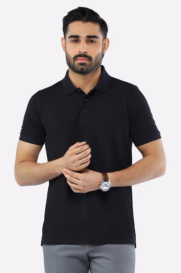 Black Tipping Collar Polo