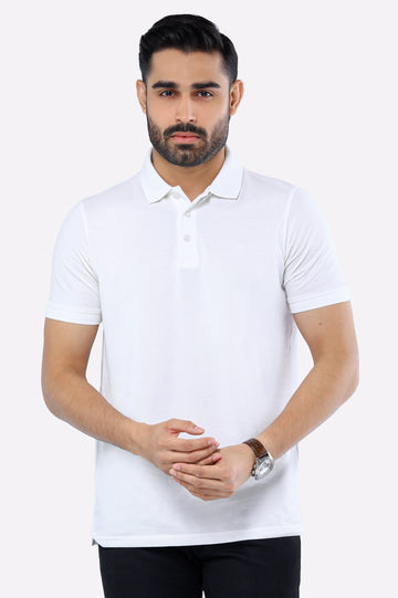 White Tipping Collar Polo