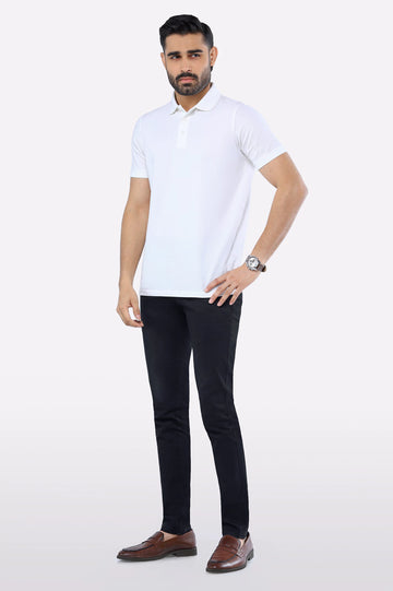 White Tipping Collar Polo