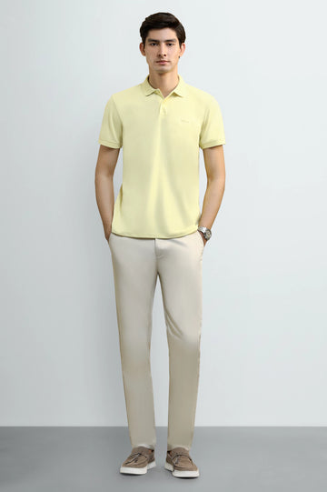 Lime Solid Collar Polo