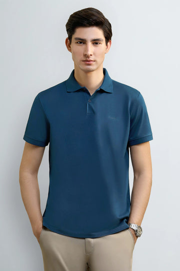 Sailor Blue Solid Collar Polo