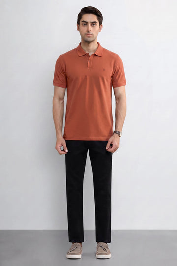 Rust Tipping Collar Polo
