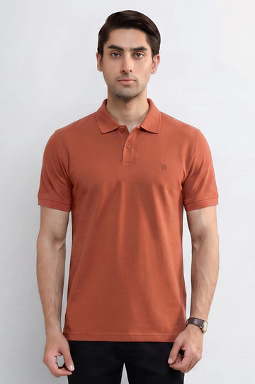 Rust Tipping Collar Polo