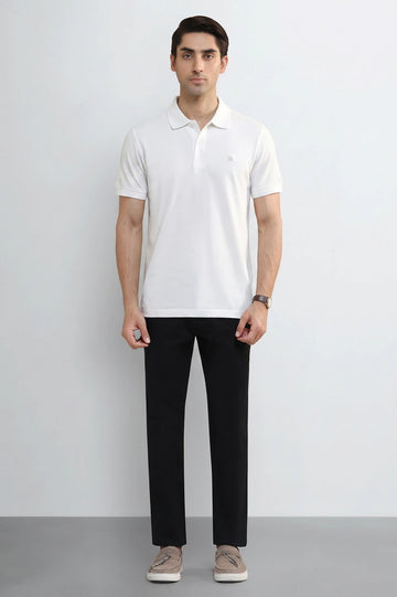 White Tipping Collar Polo