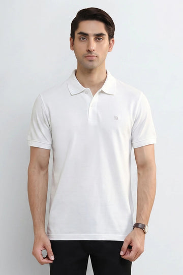 White Tipping Collar Polo