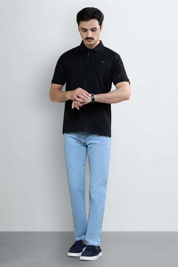 Black Tipping Collar Polo