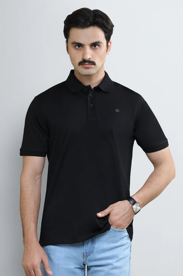 Black Tipping Collar Polo
