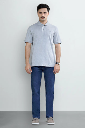H-Grey Tipping Collar Polo