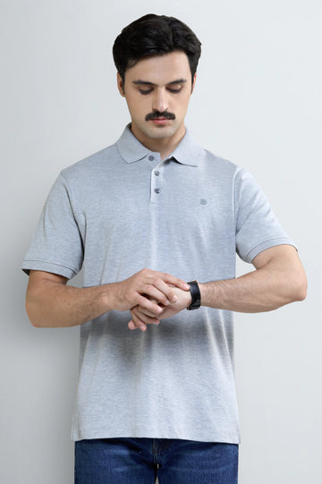 H-Grey Tipping Collar Polo