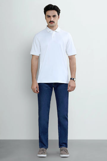 White Tipping Collar Polo