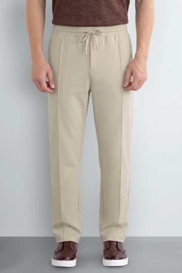 Skin Causal Knitted Pintuck Trouser