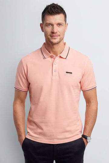 Men's Light Pink Performance Polo Shirt