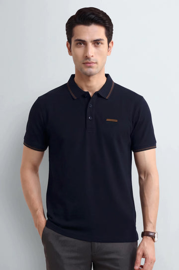 Men's Navy Blue Performance Polo Shirt