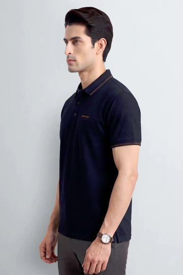 Men's Navy Blue Performance Polo Shirt