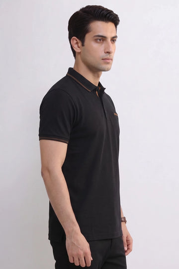 Men's Black Performance Polo Shirt