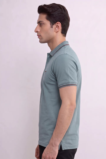 Men's Light Blue Performance Polo Shirt