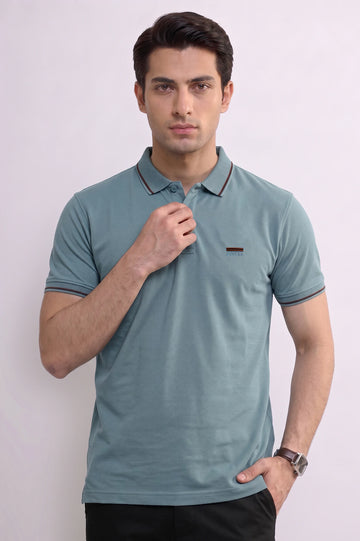 Men's Light Blue Performance Polo Shirt