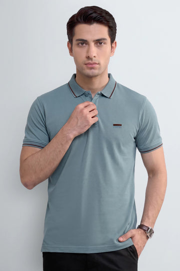 Men's Light Blue Performance Polo Shirt