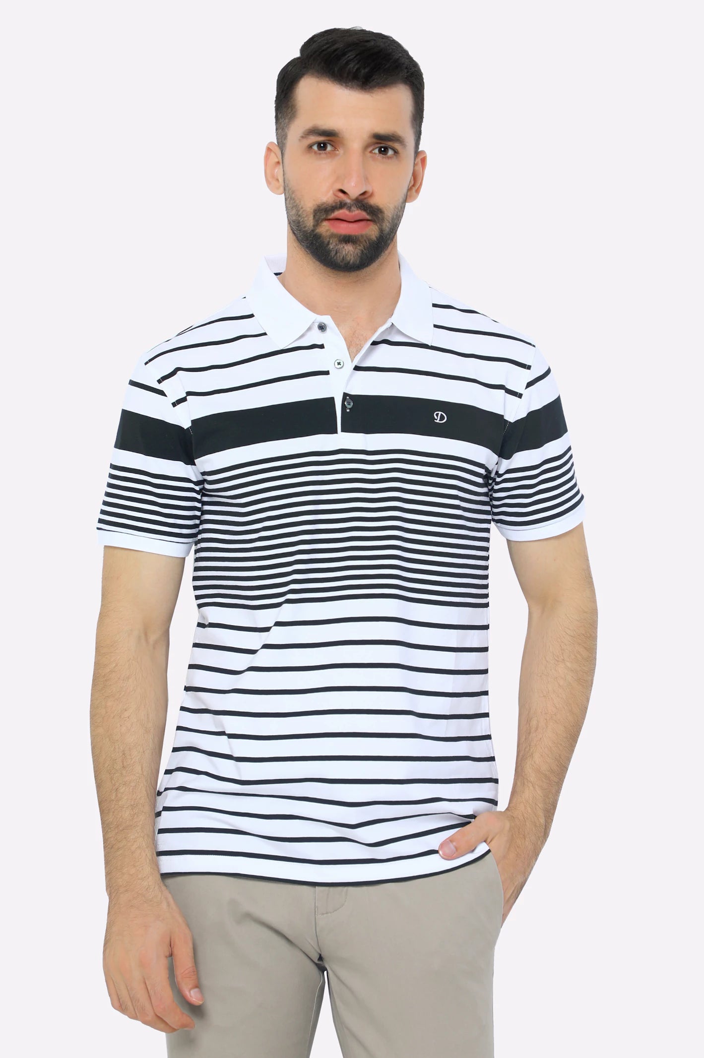 Black Yarn Dyed Polo – Diners Pakistan