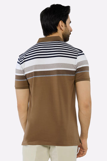 Brown Yarn Dyed Polo