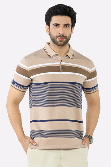 Brown Yarn Dyed Polo