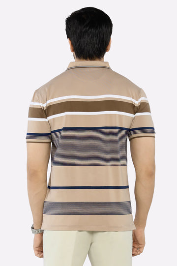 Brown Yarn Dyed Polo
