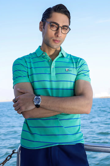 Light Green Yarn Dyed Polo