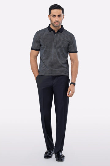 Grey Printed Polo