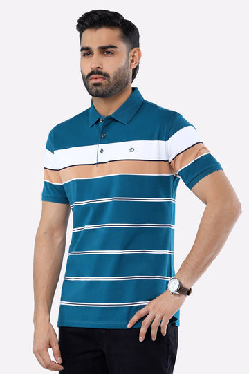 Dark Green Yarn Dyed Polo