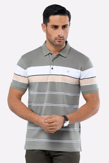 Olive Yarn Dyed Polo