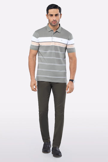 Olive Yarn Dyed Polo