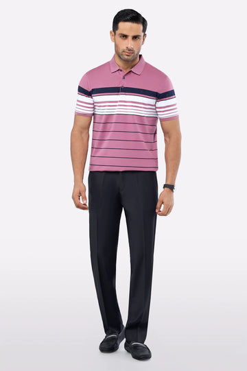 Pink Yarn Dyed Polo