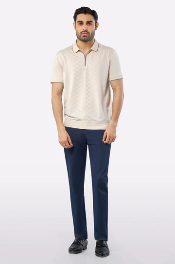 Beige Mercerized Polo