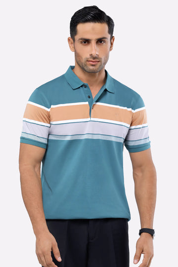 Green Yarn Dyed Polo