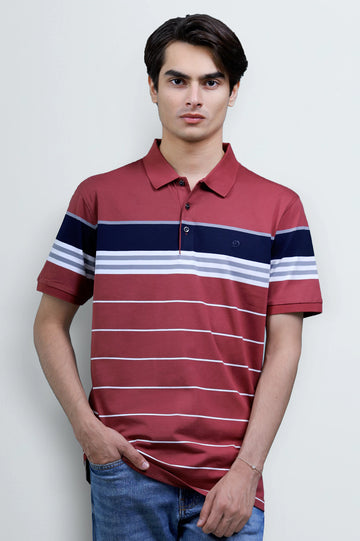 Maroon Yarn Dyed Polo