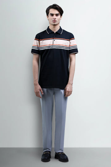 Black Yarn Dyed Polo