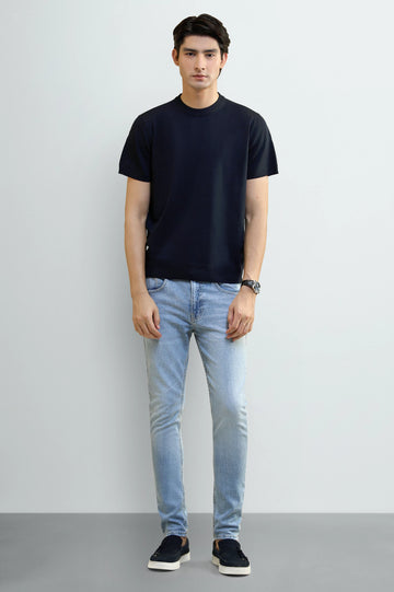 Navy Blue Crew Neck T-Shirt