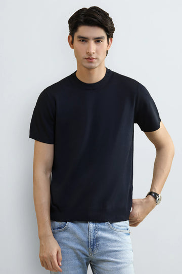 Navy Blue Crew Neck T-Shirt