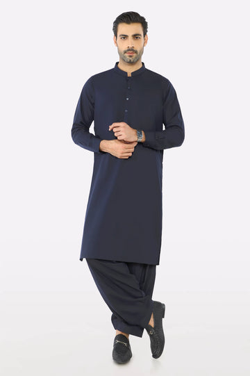 Navy Blue Latha Cotton Fabric