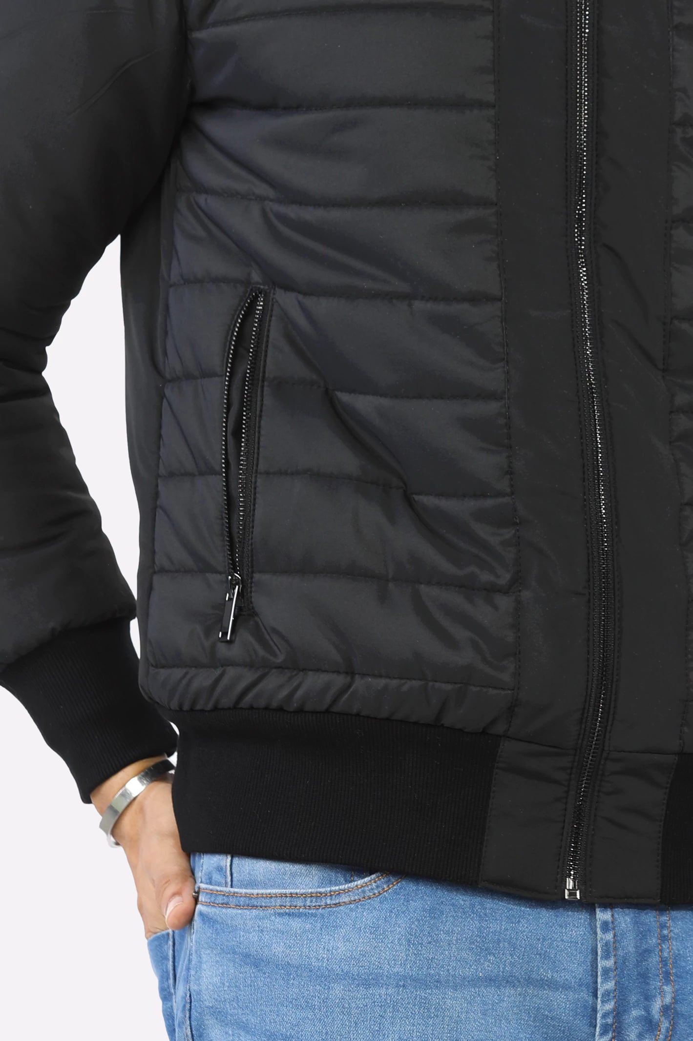 Mens Puffer Black Down Jacket