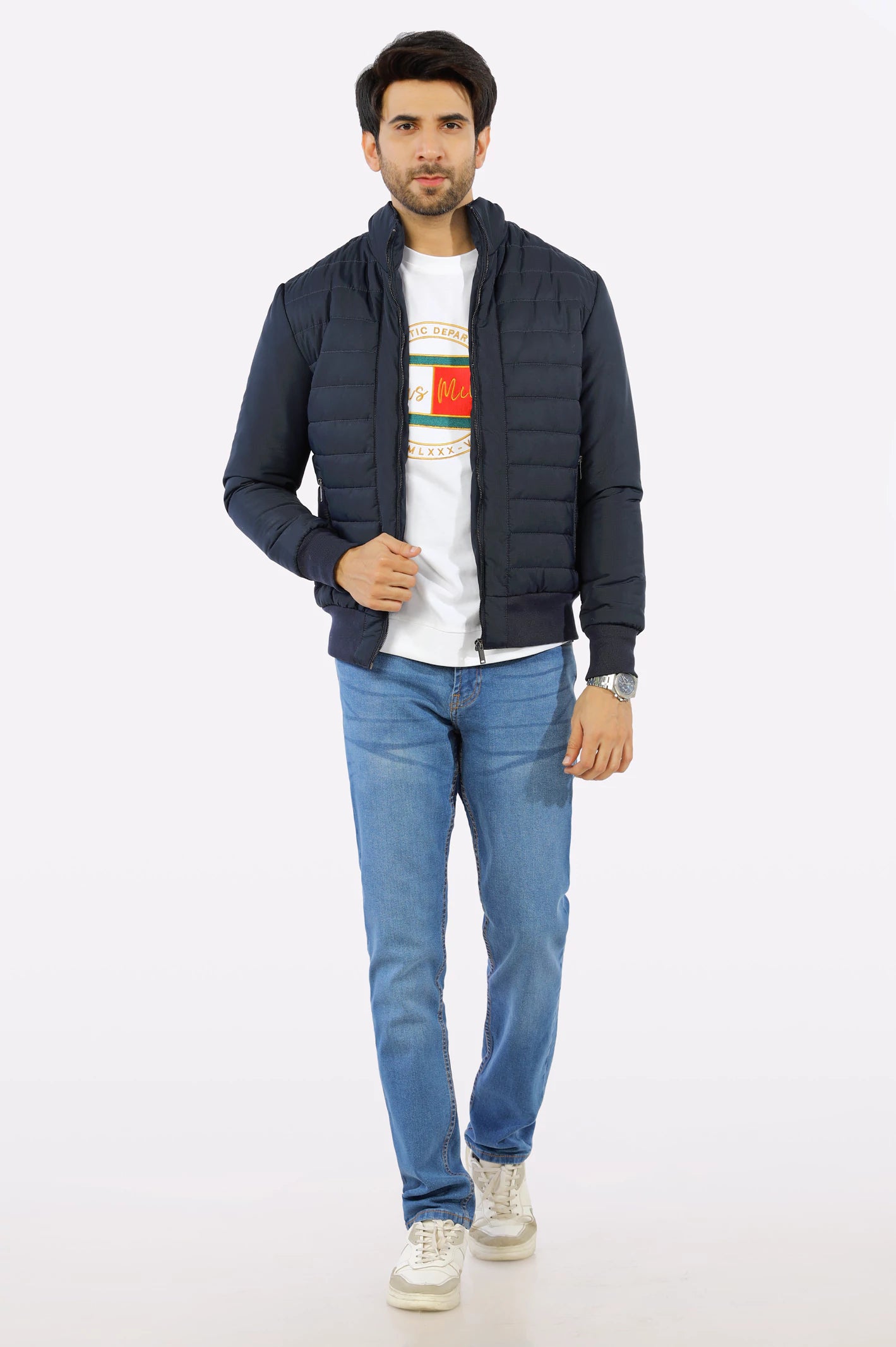 Puffer Navy Blue Jacket for Mens