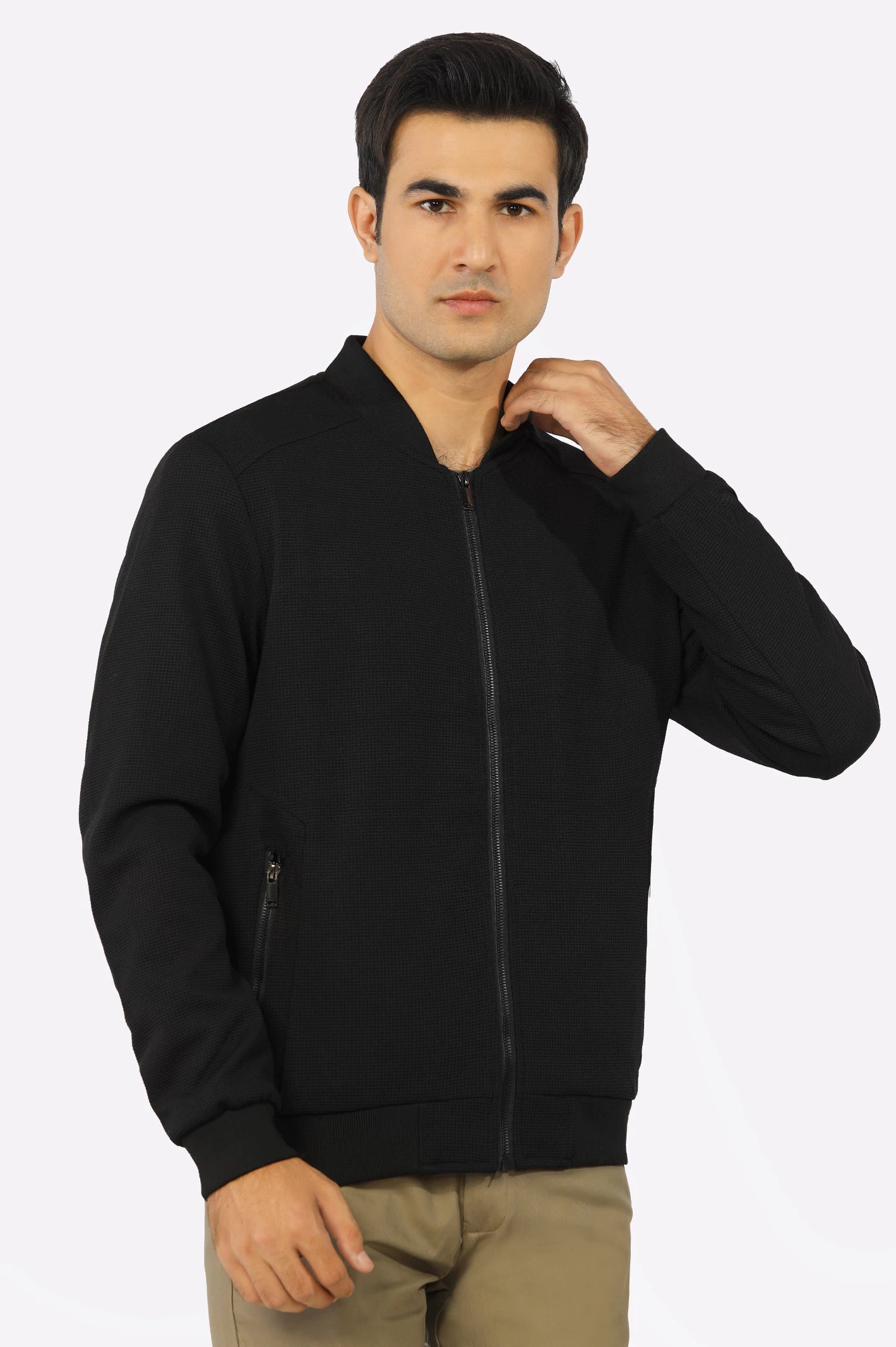 Black Prestige Knit Jacket – Diners Pakistan