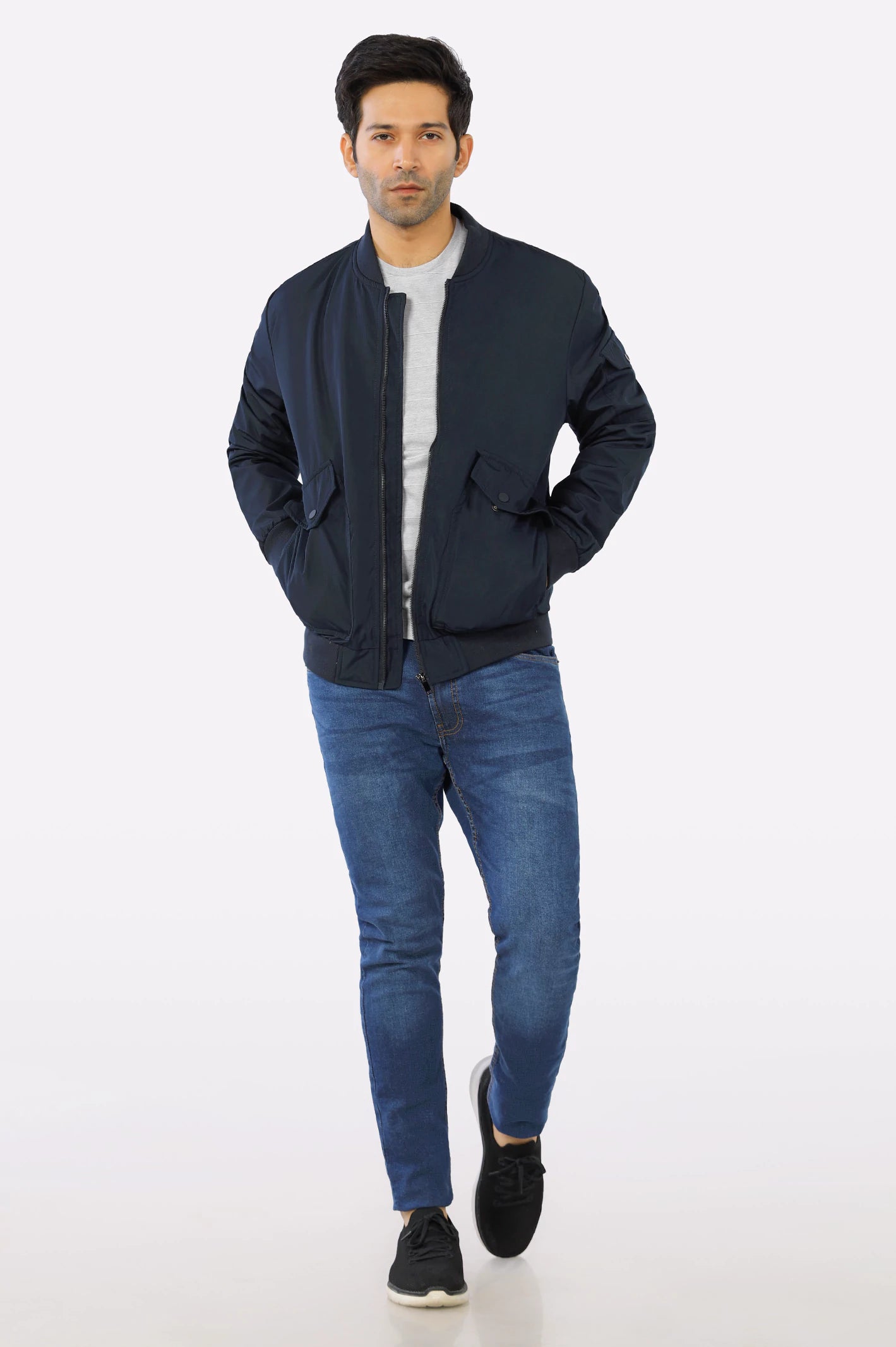 Navy Blue Men's Jacket – Diners Pakistan