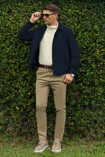 Men's Navy Harrington Jacket